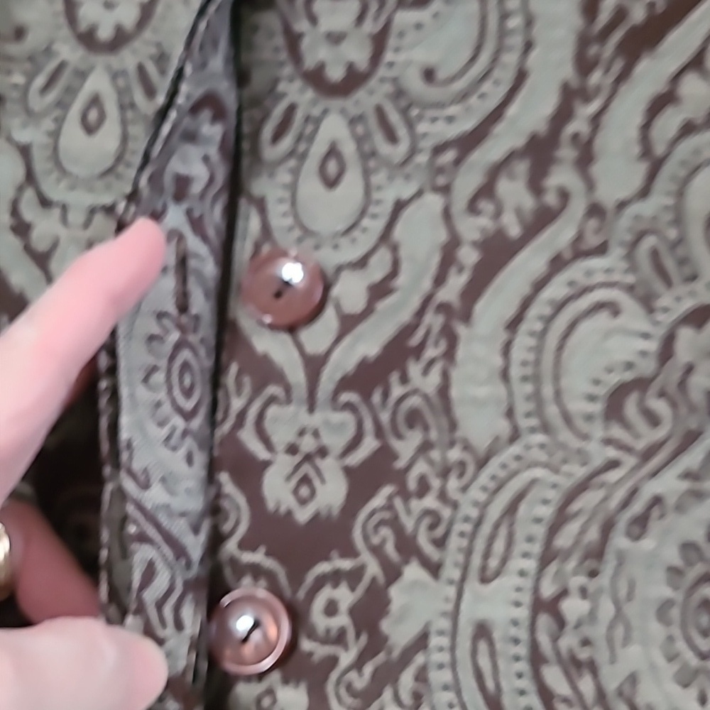Sag Harbor brown paisley print jacket size 14 - Picture 5 of 6
